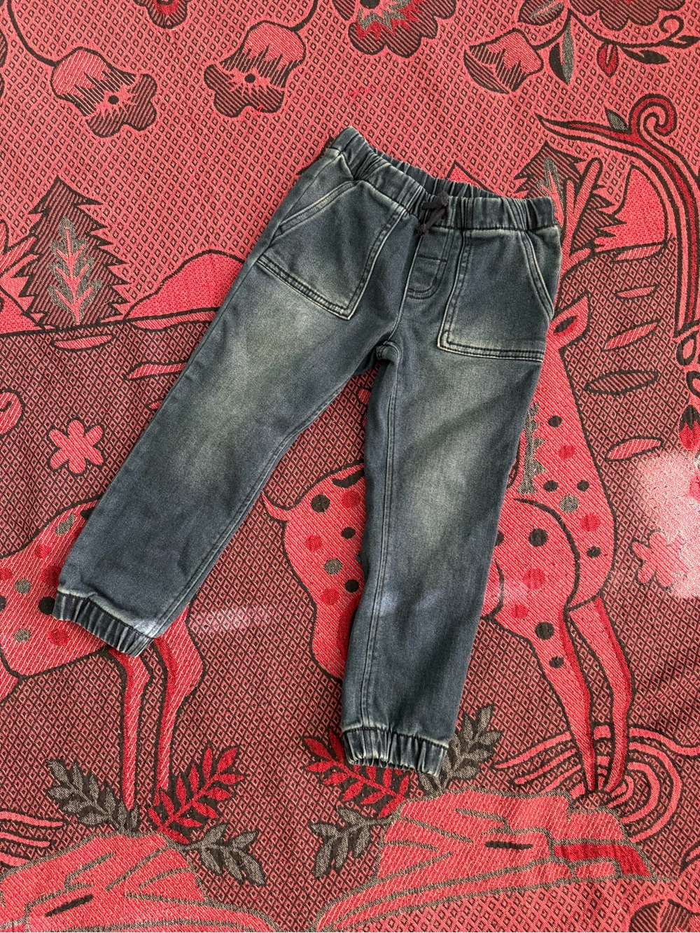 Cat & Jack Dark Gray Wash Kids Denim Jogger Pants